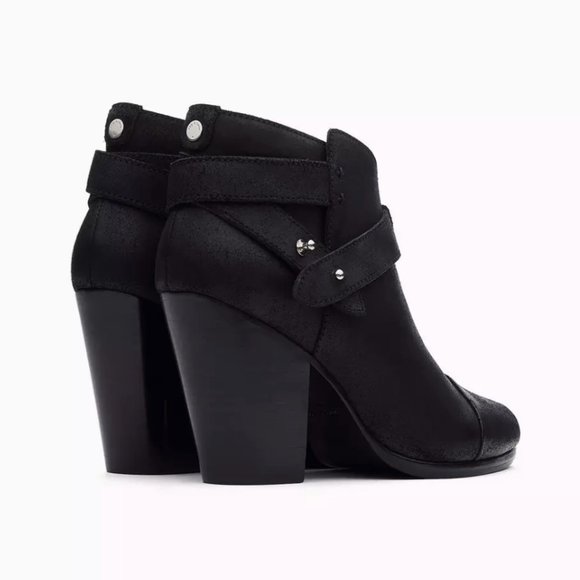 Rag & Bone Black Leather Harrow Ankle Boots - EU 39 - US 8.5 - Picture 2 of 10